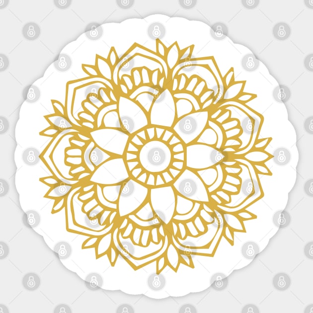 Yellow Flower Drawing Tapestry Sticker by aterkaderk